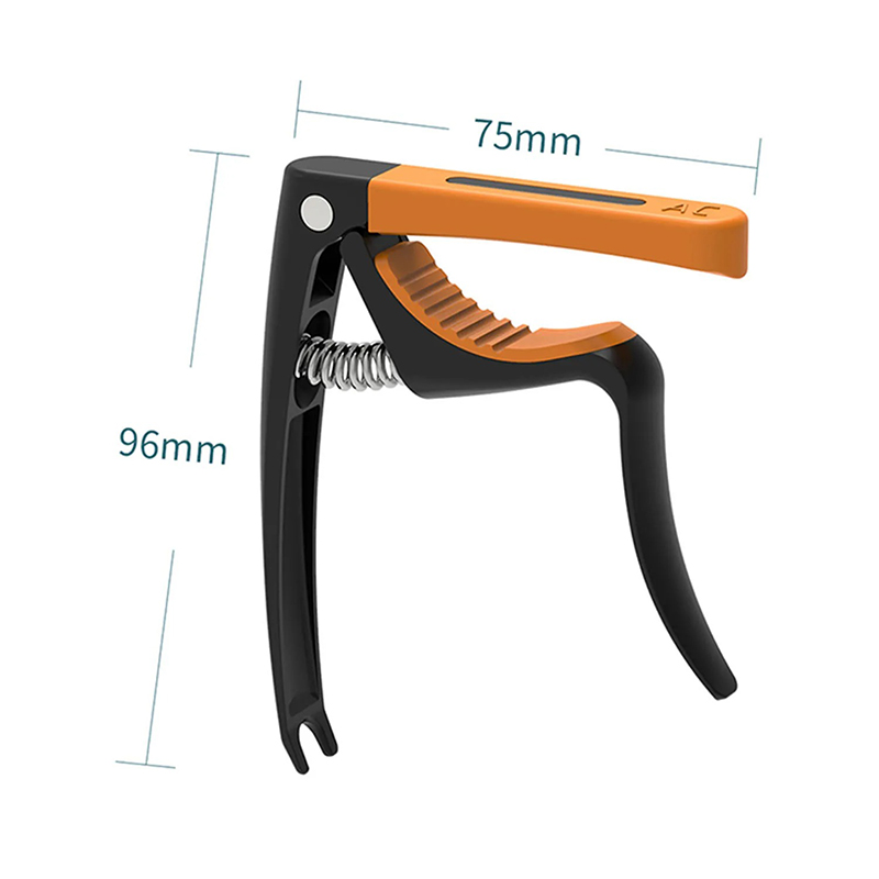 Dimensions of Multi-Profile Guitar Capo - Universal 3-in-1 with Inserts