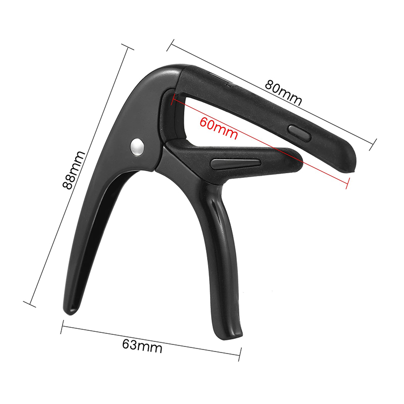 Universal Capo Dimensions - Light Alloy and Constant Pressure