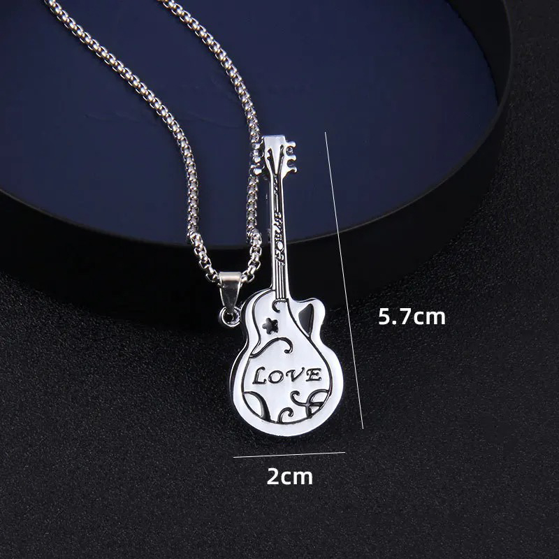 Dimensions of the Love Melody Acoustic Guitar Pendant