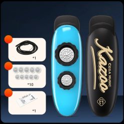 Single Bivibrato Kazoo Tube with Double Resonance (Rich and Vibrant Sound) - Ideal for hobbyists, Blue color