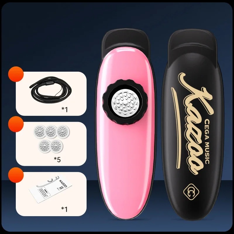 Classic Single-Tube Kazoo with Pure Sound (Clear and Minimalist Sound) - ideal for beginners Pink Color