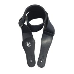 Magnificent Black Denim Guitar Strap - Electric Night Full Black Stage