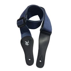 Magnificent Denim Guitar Strap - Raw Indigo Blue