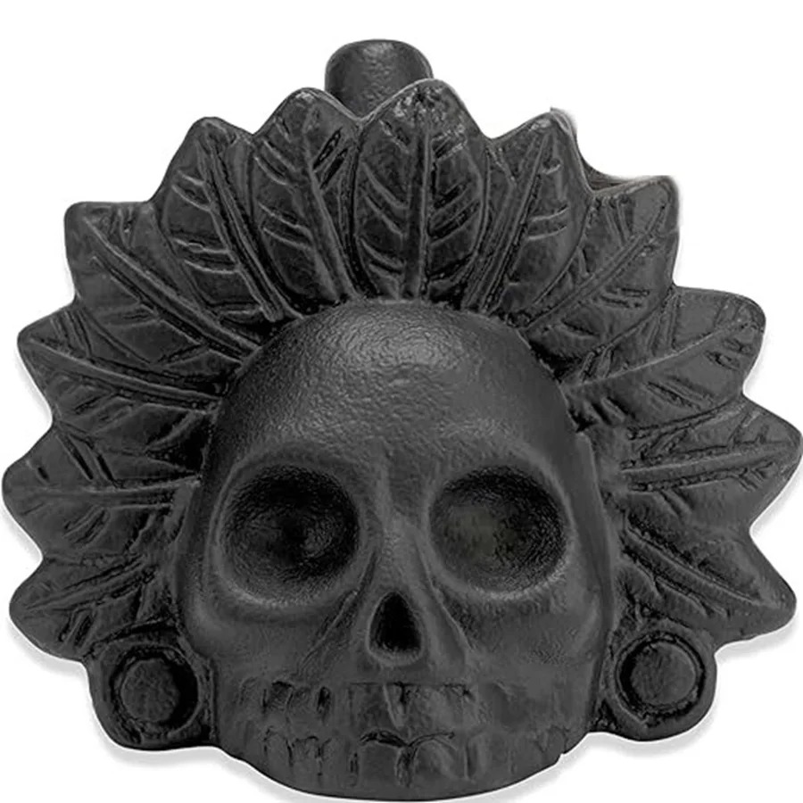 Magnificent Aztec Ritual Whistle, Black Sun Skull