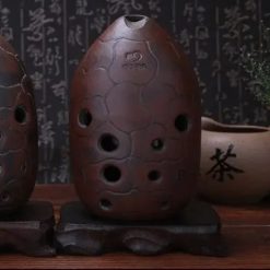 Beautiful 10-Hole Ceramic Xun (埙) - Spirit of the Earth - Double Cavity - Tone F or G