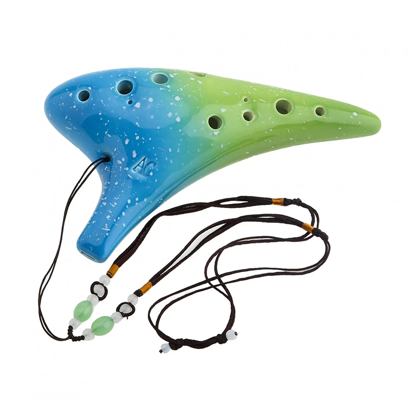 12-Hole Ceramic Ocarina - Melody of Elements Multi Color