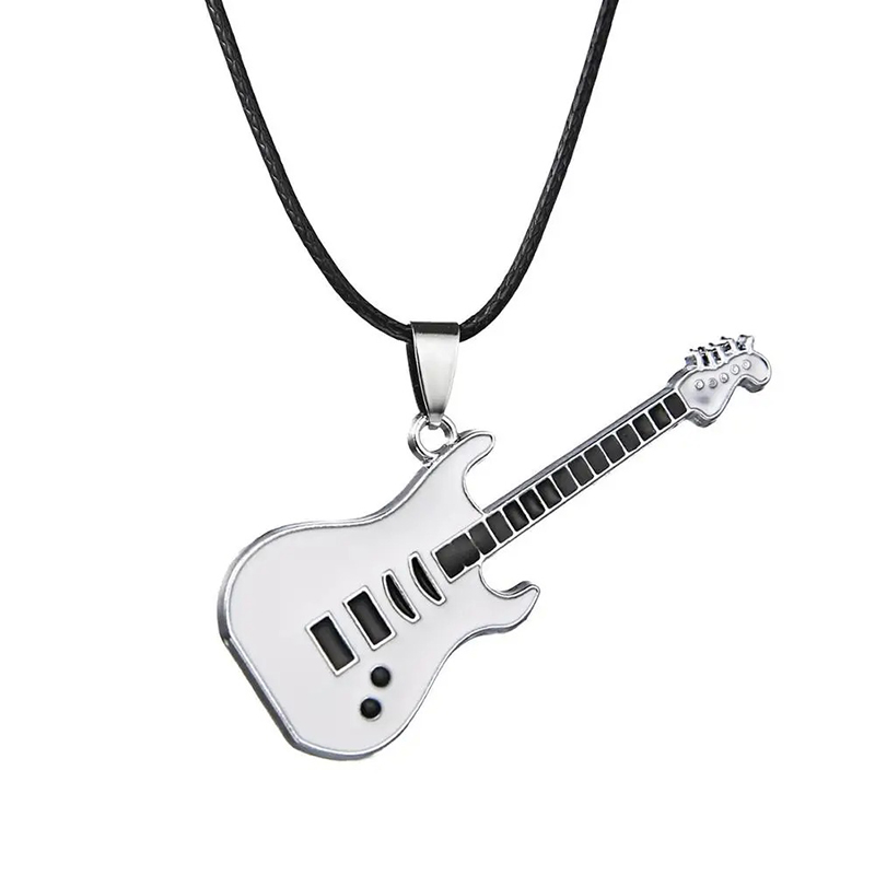 Rock Guitar Pendant 'Double Solo' in White Color