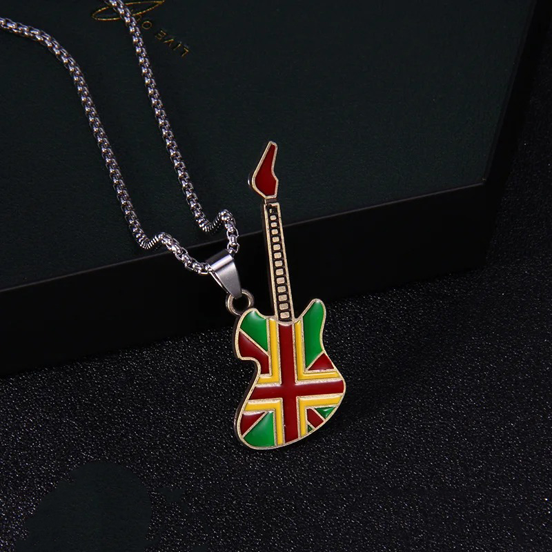 Rock Guitar Pendant - Rebel Rasta