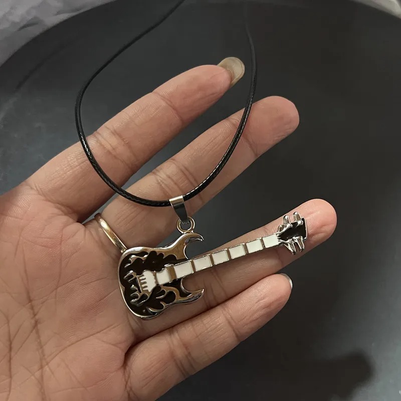 Rock Guitar Pendant - Starfire Chrome