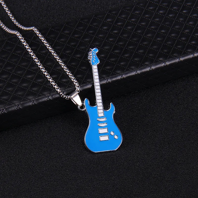 Rock Strat'Color Guitar Pendant in Blue Color