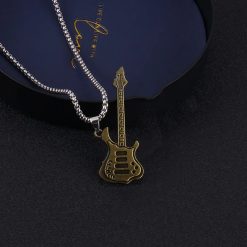 Rock Guitar Pendant - Vintage Vibe Bronze