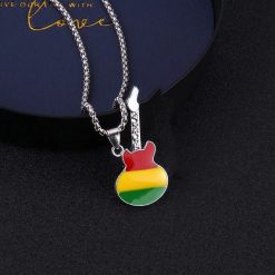 Rock Guitar Pendant - Mini Rasta Vibrations