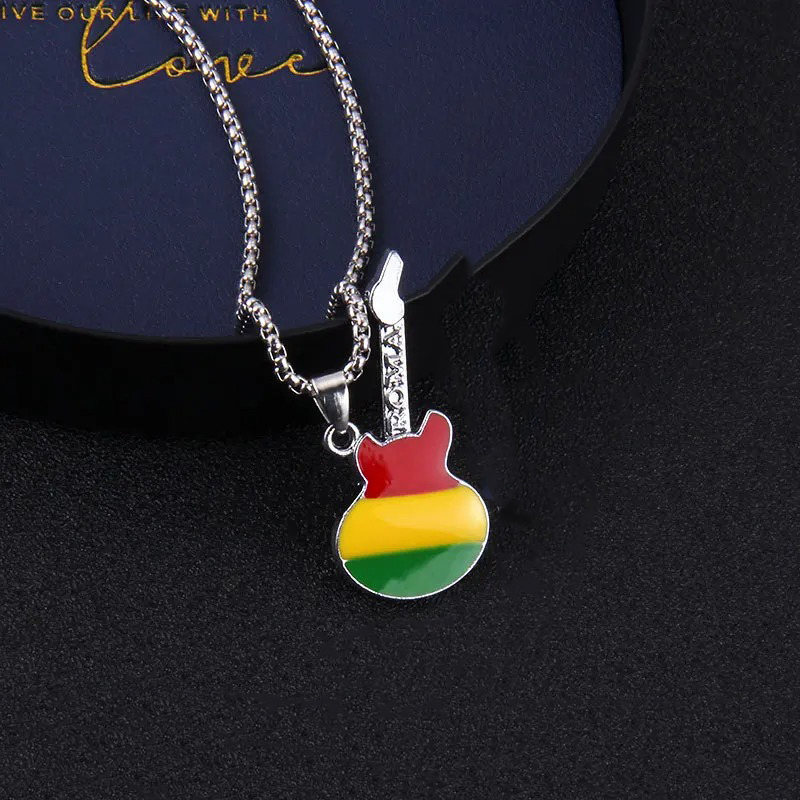 Rock Guitar Pendant - Mini Rasta Vibrations