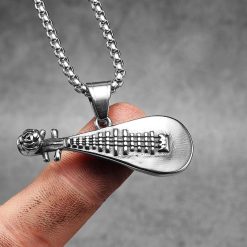 Pendant - Real Silver Rock Mandolin