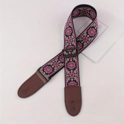 Vintage Guitar Strap with Electric Flowers