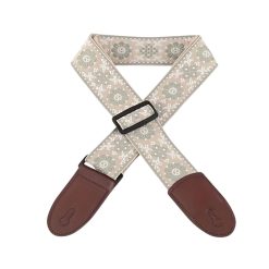Vintage Guitar Strap - Sand Flower