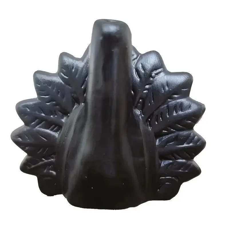 Rear View of the Aztec Ritual Whistle of the Black Sun Skull