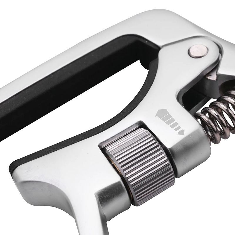 Detailed view of the Trigger Pro Guitar Capo - Adjustable Tension!