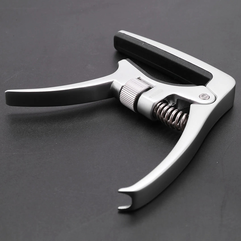 Overview of the Trigger Pro model guitar capo - Adjustable tension!