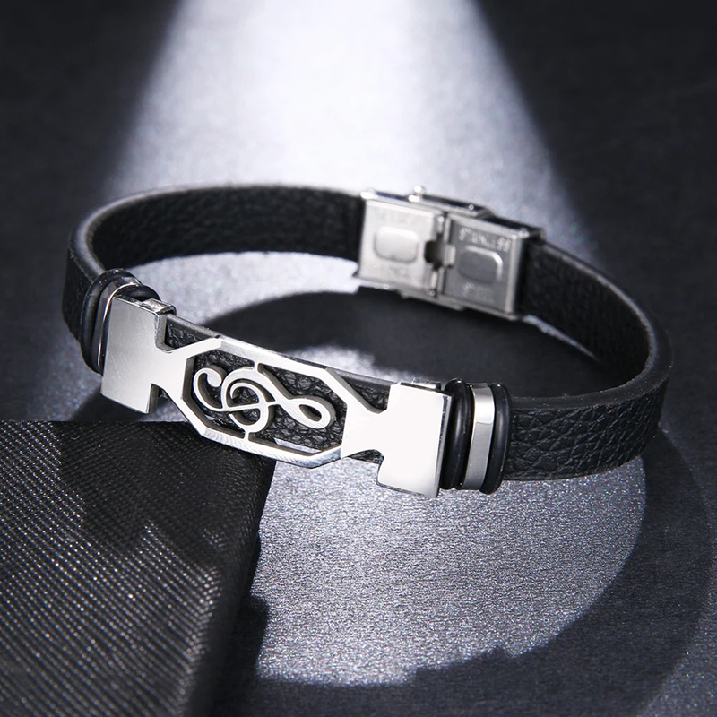 Avant Treble Clef Cadence Steel Bracelet