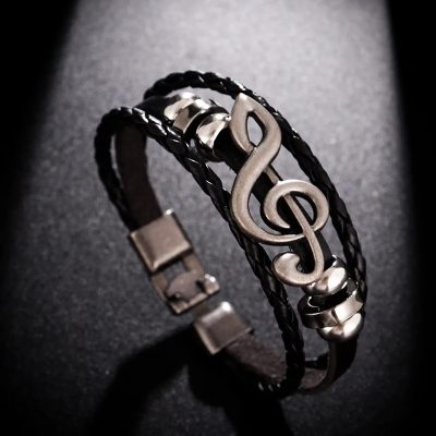 Sol Key Rock Echo Musical Bracelet - Black Color