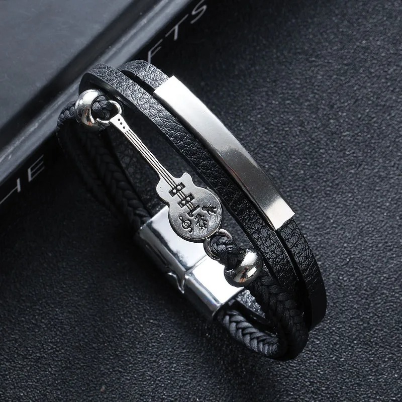 Nashville Guitar Bracelet in Black Color