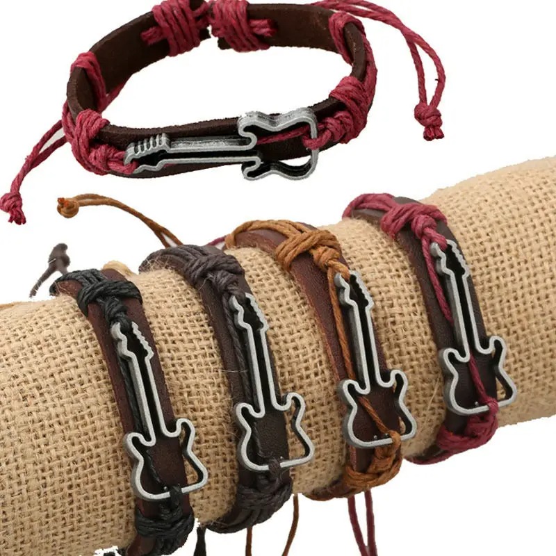 Rock Guitar Bracelet with Bohemian String