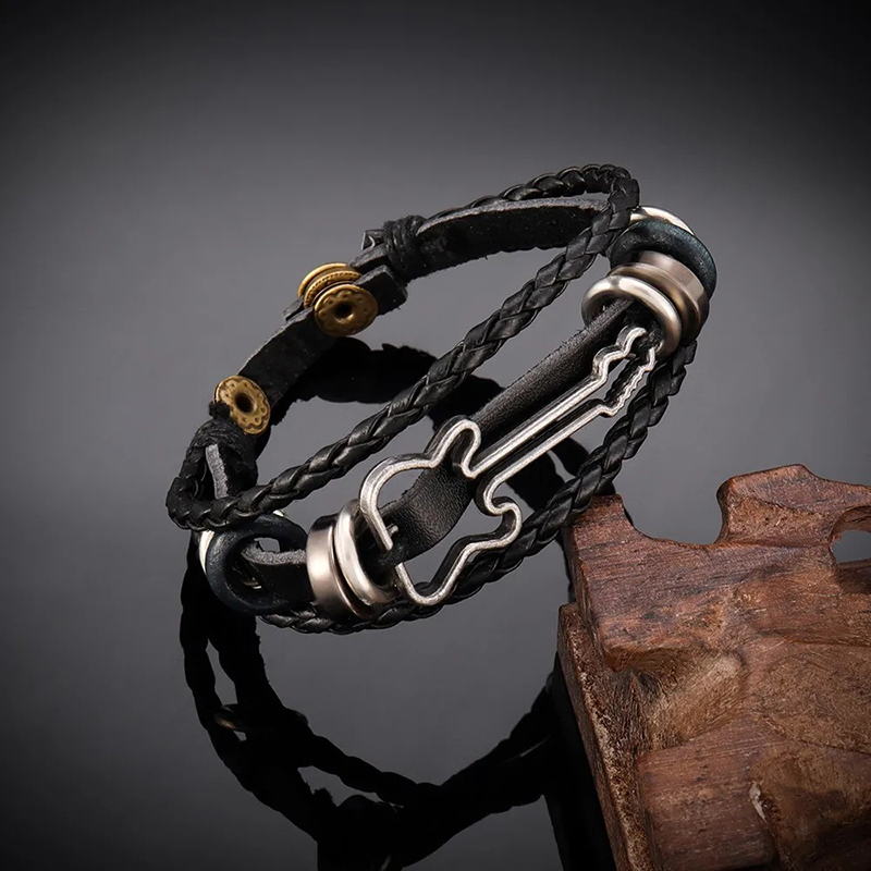 Rock Guitar Bracelet - Electrik Spirit Duo - Black Color