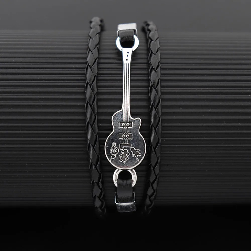 Rock Guitar Bracelet - Silver Symphony