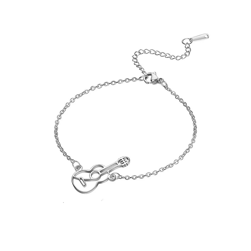 Unplugged Guitar Bracelet model 2 in Silver color