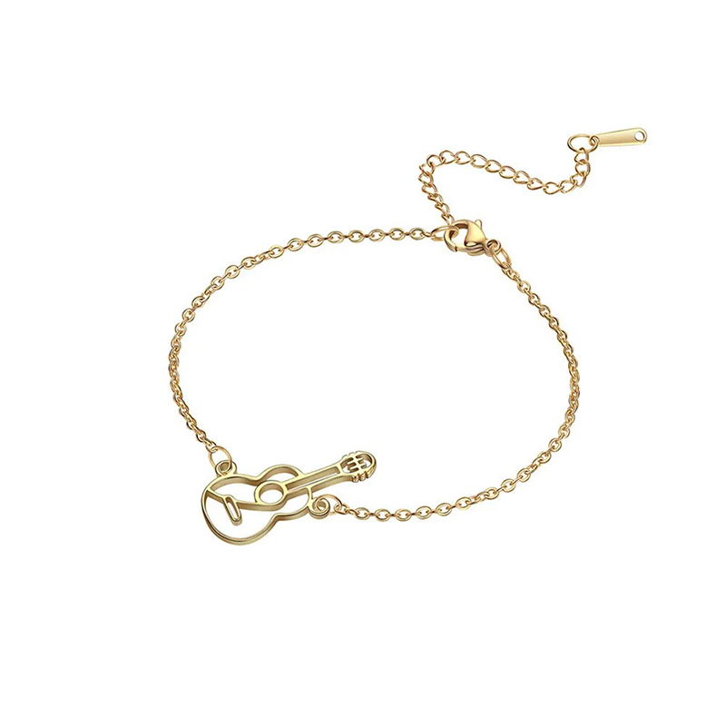 Unplugged Guitar Bracelet Model 2 in Gold color