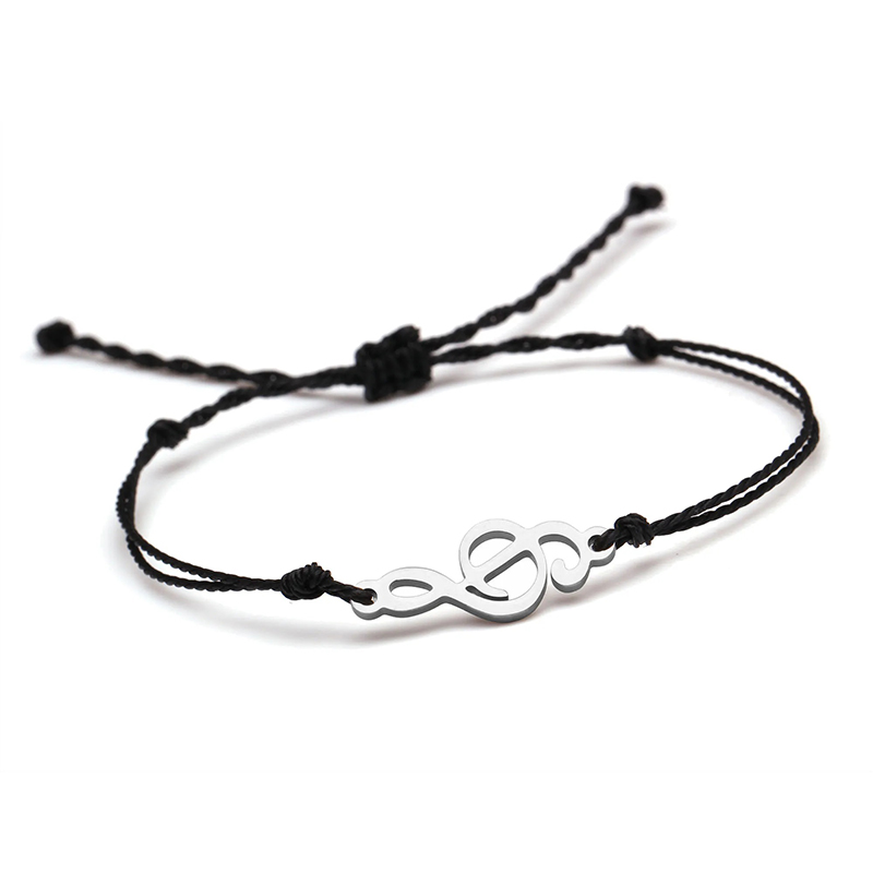 Melodic Line Music Bracelet in Black Color