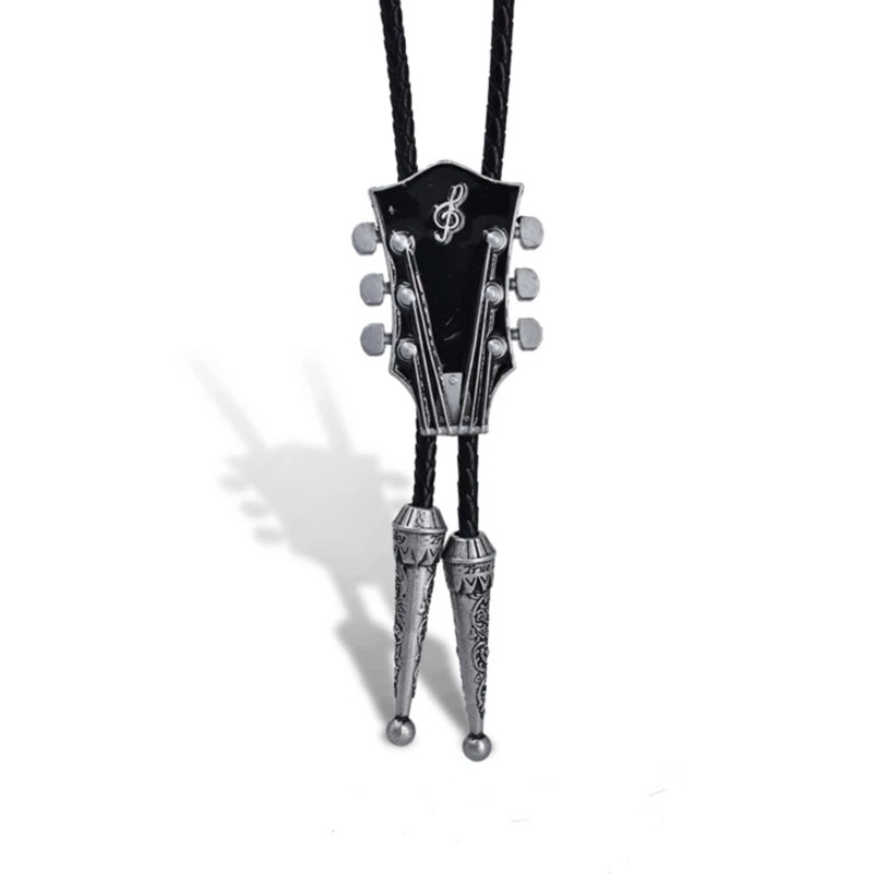 Silver-colored Cracatte Bolo Guitar, The Bluesman's Cord