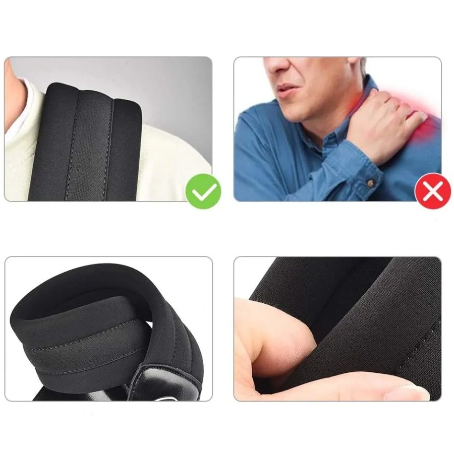 Details of Comfortable Padded Guitar Strap with Pick Holder - Antique Bronze Baroque Model