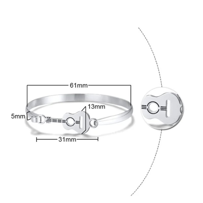 Arpeggio Guitar Bracelet Dimensions