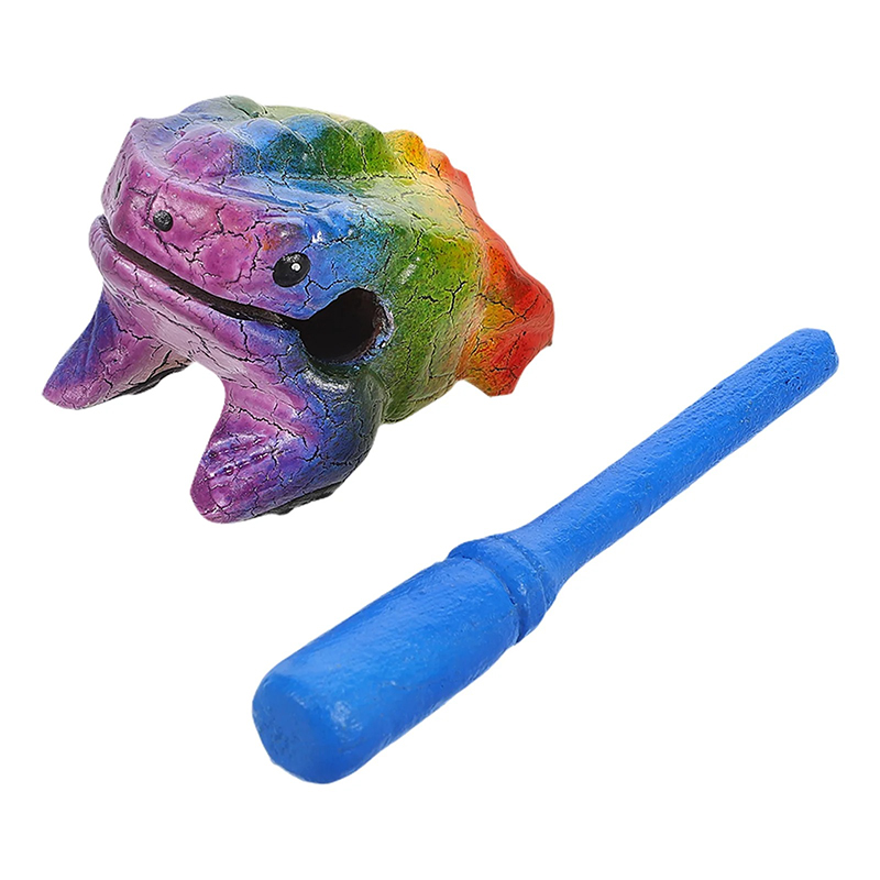 Wooden Rainbow Frog Scraper Percussion Instrument