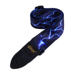 Magnificent Gothic Hard Rock Guitar Strap with Hell's Lightning