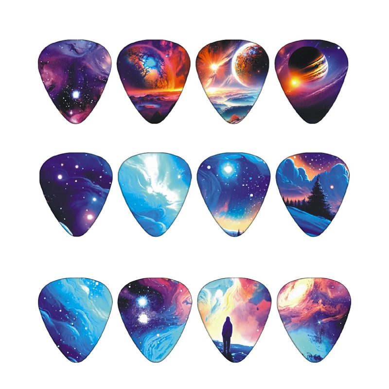 Beautiful Series of Dreamlike Landscape Guitar Picks - Set of 12