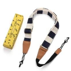 Navy Blue Striped Ukulele Strap
