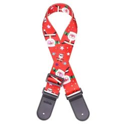 Christmas Guitar Strap - Santa's Party and Magical Stars