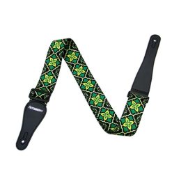 St. Patrick's Guitar Strap - Celtic Green Glitter