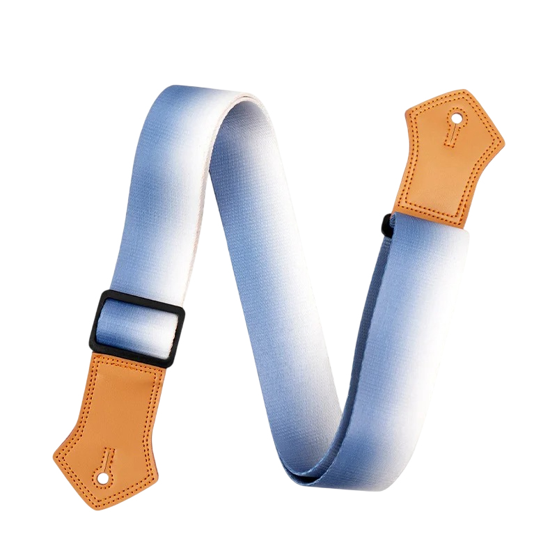 Vintage Guitar Strap in Glacier Blue Gradient