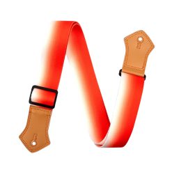 Vintage Guitar Strap in Coral Red Gradient