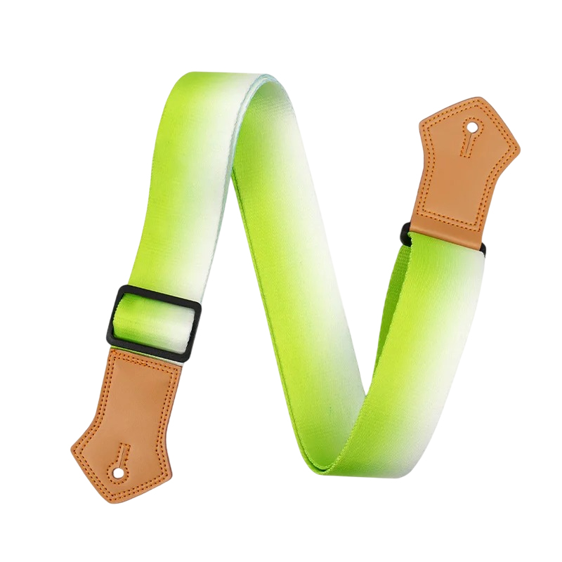 Vintage Worn-Out Lime Green Guitar Strap