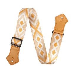 Vintage Diamond Sand Gold Guitar Strap