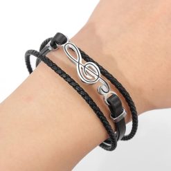 Bracelet View Worn with Treble Clef in Pure Line