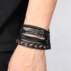 View of Rock Guitar Bracelet - Electric Tribal Trio