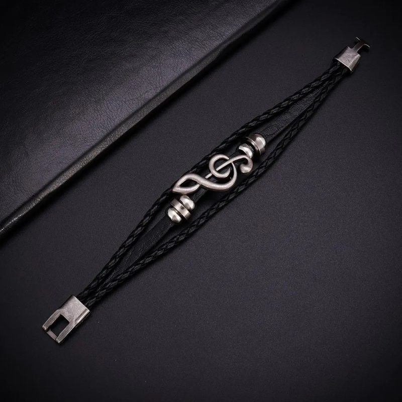 General view of the Treble Clef Rock Eco Musical bracelet.