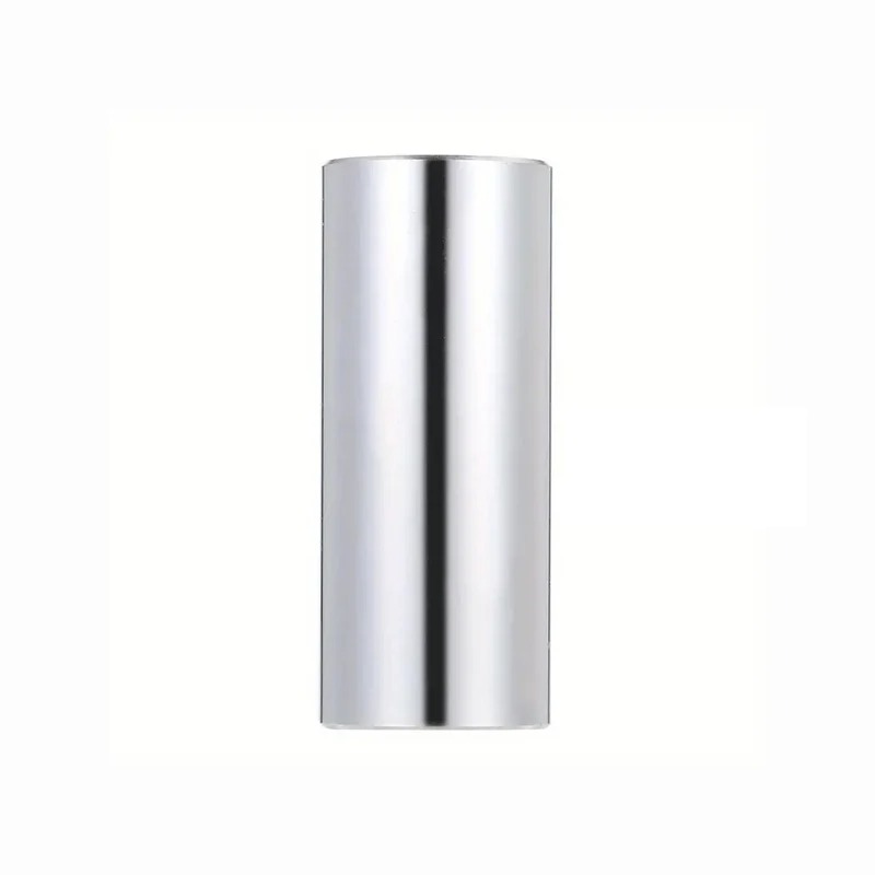 Silver-colored stainless steel bottleneck guitar