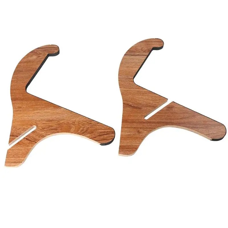 Details of Wooden Guitar Stand with X-Shaped Design